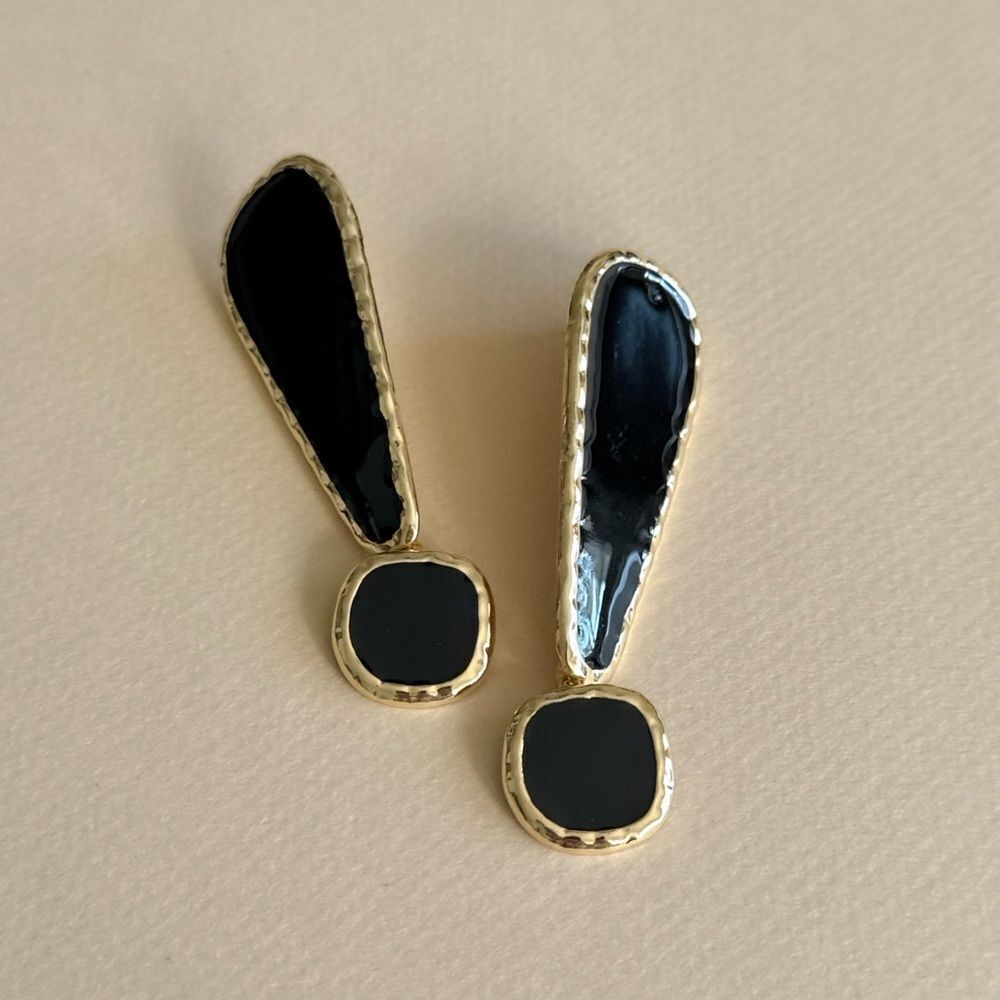Geo Statement Earrings N1604 - Picture 2 of 3